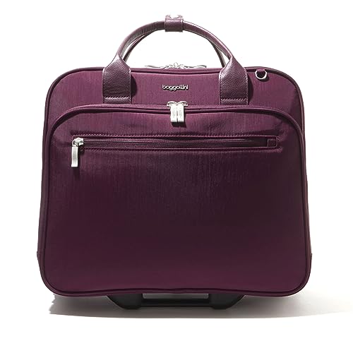 Baggallini 2 Wheel Tote Luggage - Lightweight Travel Weekender Carry-On