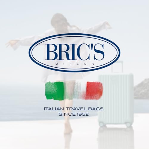 Bric's Positano Trolley Spinner - Carry-On Luggage with Built-In USB Port and Lock - Lightweight Suitcases Made From Durable Polycarbonate - Protector Cover Included - 21 Inch, Sea Green