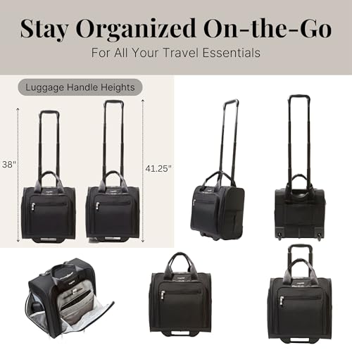Baggallini 2 Wheel Underseater Carry-On - Lightweight Travel Weekender Luggage
