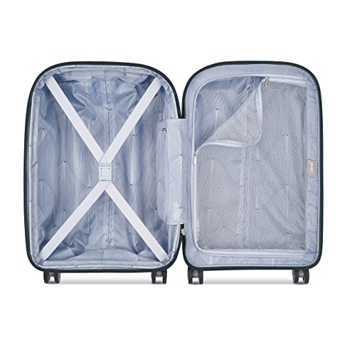 DELSEY PARIS Clavel Hardside Expandable Luggage with Spinner Wheels, Blue Jean, Carry-On 19 Inch