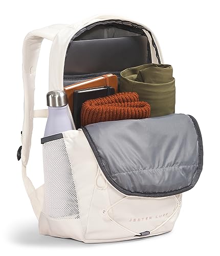 THENORTHFACE Women's Jester Luxe Everyday Laptop Backpack, Gardenia White/Burnt Coral Metallic, One Size