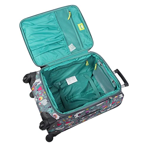 Lily Bloom Luggage 3 Piece Softside Spinner Suitcase Set Collection (Llama Mama)