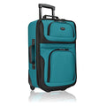 U.S. Traveler Rio Lightweight Softside Rolling Carry-on Suitcase, 2-Wheel Single, Teal
