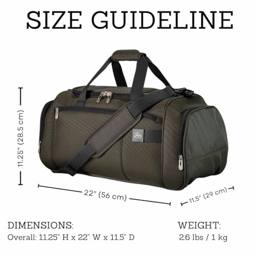 Skyway Luggage Sigma 7.0 Softside Weekender Duffel Bag Durable Carry-On, Lightweight Gear Bag with Shoulder Strap & Pockets, Ideal for Weekend Trips, Men and Women