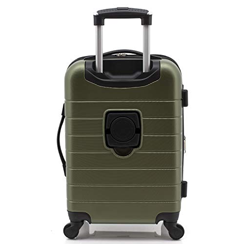 Wrangler Smart Spinner Hardside Luggage, 3 Piece Set, Olive Green