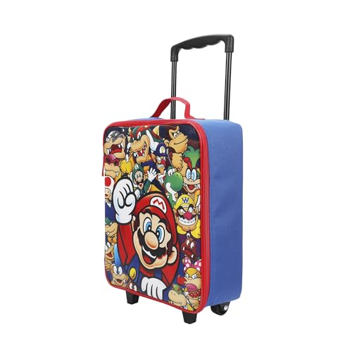 Bioworld Super Mario Bros Character Group Shot 14" Youth Blue Pilot Case