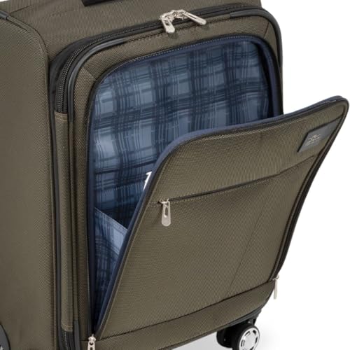 Skyway Sigma 7.0 Softside Expandable Spinner Suitcase with Wheels (Pine, Checked-Medium 24-Inch)