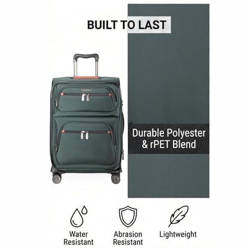 Ricardo Beverly Hills Montecito 3.0 Softside Luggage Collection Expandable Suitcases with Wheels and TSA Lock, 29" Large Check-In (Hunter Green, 29-inch Large Check-in)