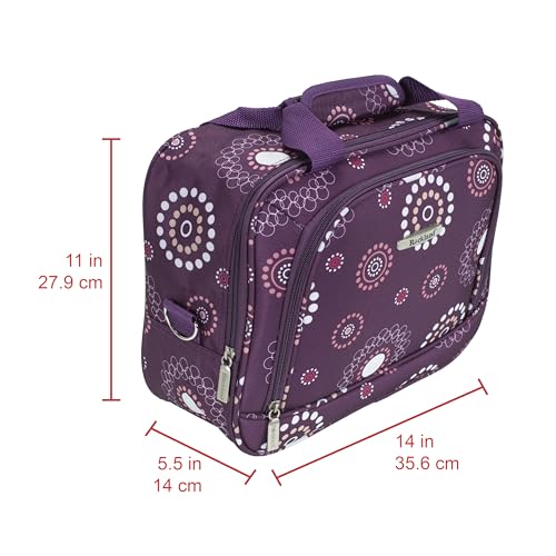 Rockland Fashion Softside Upright Luggage Set, Expandable, Purple Pearl, 2-Piece (14/19)