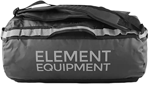 Element Equipment Trailhead Duffel Bag Shoulder Straps Waterproof Black/Grey Medium