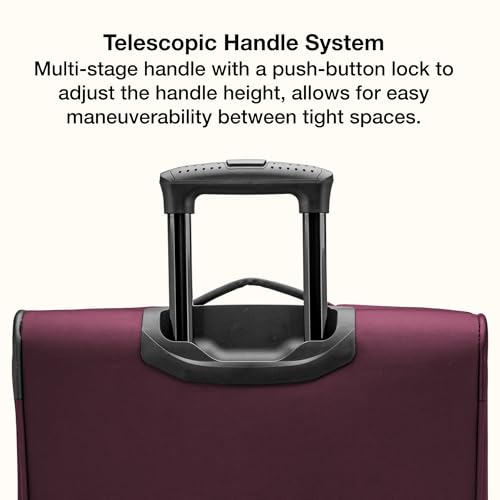 U.S. Traveler Anzio Softside Expandable Luggage with Spinner Wheels, Burgundy, 2-Piece Set (22/30)