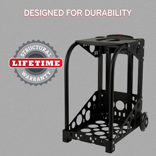 ZUCA Pro Carry On Luggage with Wheels - Black Bag and Black Frame, with 5 Packing Pouches, Travel Cover, and Built-In Seat