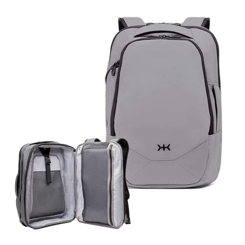 Knack Small Series 2 Laptop Backpack Fits up to 16 Inch Laptops - Knack Bags Carry-On Backpack, TSA Approved, Expandable Travel Backpacks With 2 Day Outfit Capacity, Alloy Gray