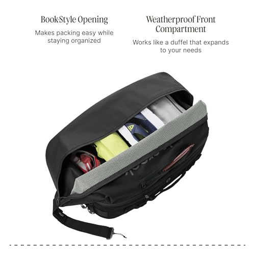eagle creek Tour Travel Pack 40L – Lightweight, Carry-On Size Backpack with Expandable Storage, Laptop Compartment - Has Travel-Ready Features for Global Adventures - Black