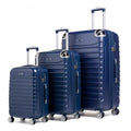 Gabbiano Vintage 3-Piece Luggage PC Hard Shell Set – Expandable Polycarbonate Luggage Set with Spinner Wheels, TSA Lock, Hardside Vintage Luggage Sets (Blue, 3-Piece set)