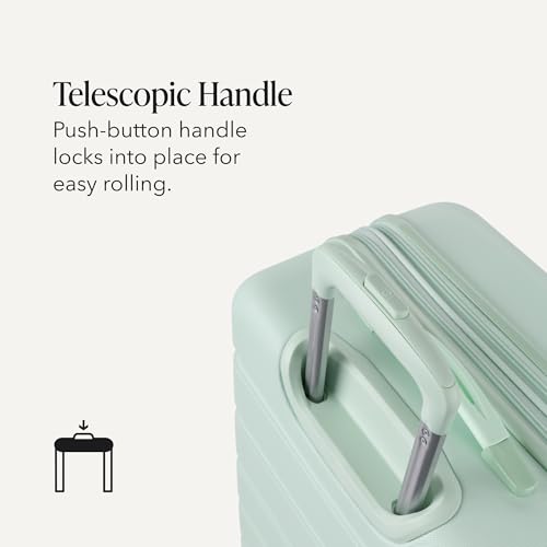 SwissGear 7366 Signature Hardside Expandable Luggage with Spinner Wheels, TSA Lock, Clearly Aqua, Checked-Medium 23-Inch