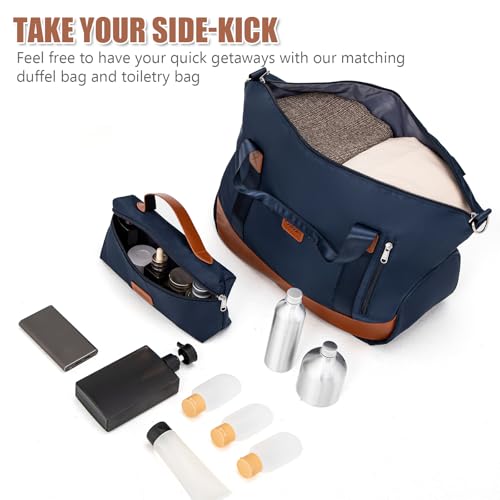 Cosbarn Luggage Sets 5 Piece with TSA Lock Spinner Wheels, Unisex Hard Case ABS Suitcase Set, Hardshell Lightweight Waterproof Travel Hardside Suitcases with Wheels for Women Men, Dark Blue