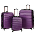 Rockland Melbourne Hardside 3 Piece Expandable Spinner Wheel Luggage Set, (20"/24"/28"), Purple