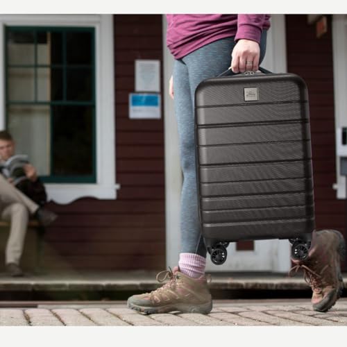 Skyway Epic 2.0 Hardside Lightweight and Durable ABS Shell Luggage, Spacious with Dual Spinning Wheels, Comfort Grip, Men and Women, Carry-on, 20-inch, Midnight