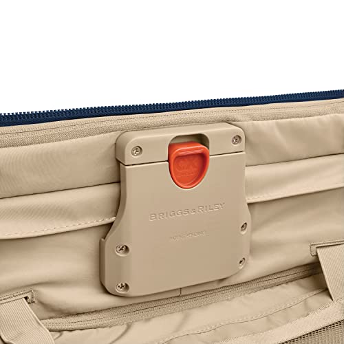 Briggs & Riley Global 21" Carry On Expandable Spinner - Luggage for International Travel, Suitcases with Wheels, Softside Rolling Bag for Men & Women, Self-Repairing Zipper - Baseline Collection, Navy