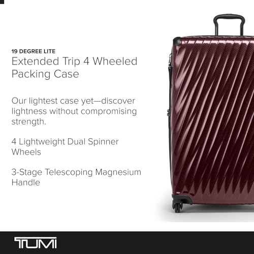 TUMI - 19 Degree Lite 4 Wheel Luggage - Lightweight and Highly Durable, Modern Contour, Hard Shell Men's and Women's Suitcase - 30" Large Checked Packing Case, Wine