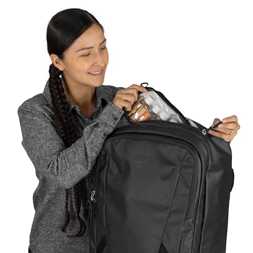 Osprey Transporter Wheeled Carry-On, Raven Black