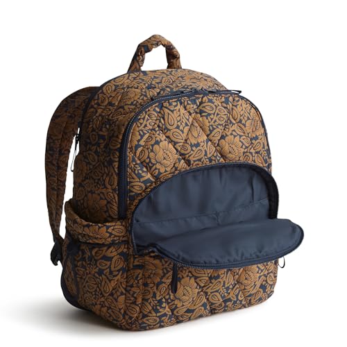 Vera Bradley Women's Featherweight Bancroft Backpack, Lotus Montage Roasted Pecan, One Size