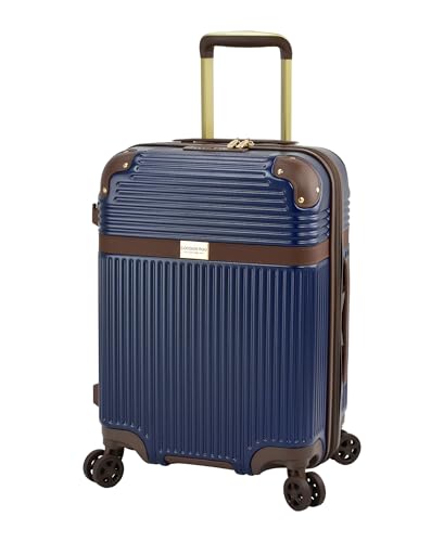 London Fog Brentwood IV 20" Expandable Spinner Carry-on Hardside, Midnight Blue