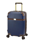 London Fog Brentwood IV 20" Expandable Spinner Carry-on Hardside, Midnight Blue