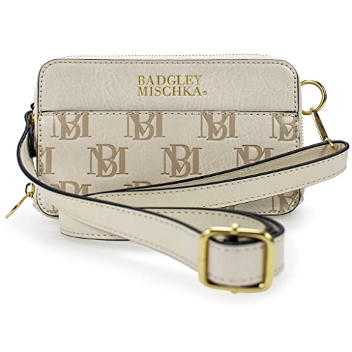 Badgley Mischka Madalyn Vegan Leather Pouch Belt Bag (Champagne)