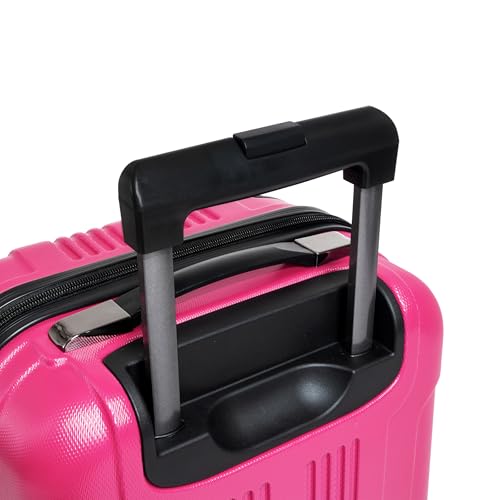 Kenneth Cole REACTION Out of Bounds Lightweight Hardshell 4-Wheel Spinner Luggage, Magenta, 24-Inch Checked