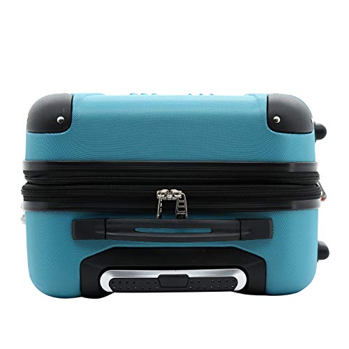 Travelers Club Chicago Hardside Expandable Spinner Luggage, Teal, 5 Piece Set