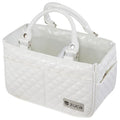 ZÜCA Tag-A-Long Tote Bag – Quilted with Spacious Interior, Fits Rolling Case - Structured Travel Purse - White