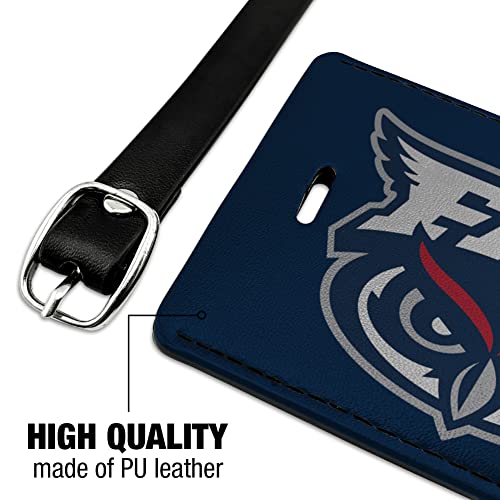 Florida Atlantic University Primary Rectangle Leather Luggage Card ID Tag