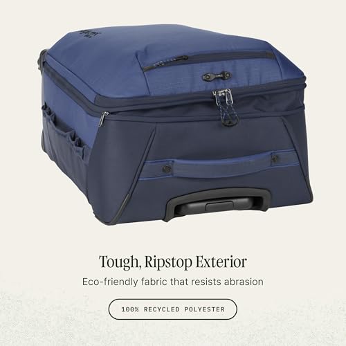 Eagle Creek Expanse 4-Wheel 22" Carry-On Luggage - Rolling Four-Wheel Carry-On Luggage for Easy Travel - Lockable Zippers - Expandable Main Compartment - Telescoping Handles - Pilot Blue