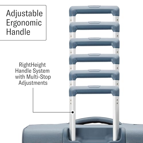 Samsonite UpLIFT Lightweight Large Checked Softside Luggage with Spinner Wheels - Expandable - Airline-Approved, Polyester Soft Suitcase for Ultra Light Travel - Elemental Blue