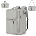 Hanke Convertible Laptop Bag, 3 In 1 Briefcase Backpack for 17.3 Inch Laptop, Computer Work Bag for Men Women, Water Resistant Business Messenger Shoulder Bag for Office Commute Travel, Grey