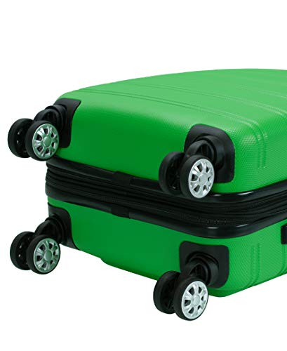 Rockland Melbourne Hardside Expandable Spinner Wheel Luggage, Carry-On 20", Green