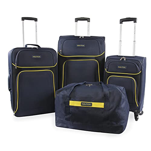 Nautica Seascape Collection 4pc Softside Luggage Set