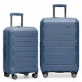 Traveler's Choice Pagosa Hardshell Expandable Luggage with Spinner Wheels, Slate Blue, 2-Piece Set (22/27)