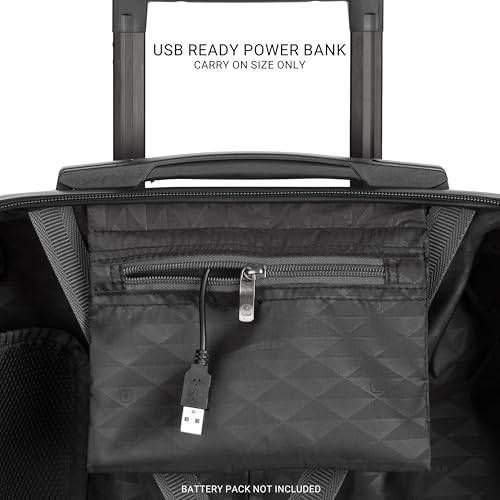 SwissGear 7272 Energie Hardside Expandable Luggage with Spinner Wheels, Silver, 3-Piece Set (19/24/27)