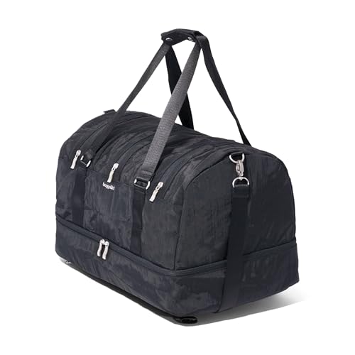 Baggallini MultiZip Convertible Duffel - Lightweight 15x12x12 Inch Travel Backpack Duffel Crossbody Bag for Women