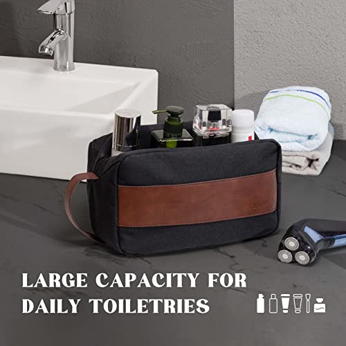 Vorspack Toiletry Bag for Men - Water Resistant Travel Bag for Toiletries, Accessories, Travel Essentials, Gifts - Black