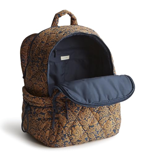 Vera Bradley Women's Featherweight Bancroft Backpack, Lotus Montage Roasted Pecan, One Size