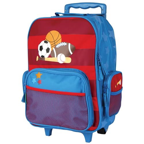 Stephen Joseph Kids Classic Rolling Luggage, Kids Luggage, Toddler Rolling Travel Carry On, Kids Suitcase with wheels,
