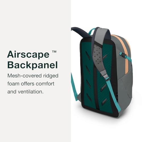Osprey Flare Commuter Laptop Backpack - Everyday Bag for College, Work, and Travel - with Laptop Sleeve & Bottle Pockets, Cascade Blue/Torrent Blue