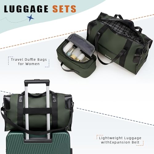 Eeeza Expandable Luggage Sets 5 Piece,Suitcases with Detachable Wheels,ABS Hard Case Luggage with TSA Lock Spinner Wheels,Carry On Luggage Set