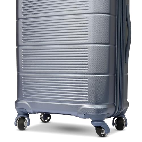 American Tourister Stratum 2.0 Expandable Hardside Luggage with Spinner Wheels, Slate Blue, Carry-on