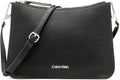 Calvin Klein Sonoma Bubble Lamb Novelty Messenger Crossbody, black/silver, One Size