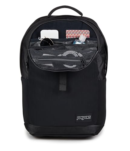 JanSport Journey Pack Backpack – Large Main Compartment, Dual Water Bottle Pockets, 15-inch Padded Laptop Compartment with Tricot Lined Sleeve, Black